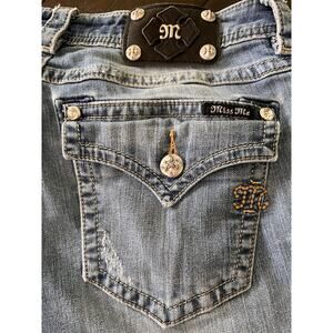 Miss Me Jeans Boyfriend Capri Women's Size 30 Embellished Y2K